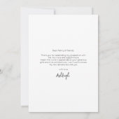 Einfache moderne Typografie Abschlussfoto Danke (Rückseite)