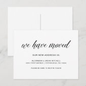Einfache moderne Typografie | Adressänderung Ankündigungspostkarte (Vorne/Hinten)