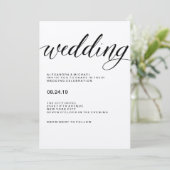 Einfache moderne Typografie auf dem Kraftpapier Einladung (Stehend Vorderseite)