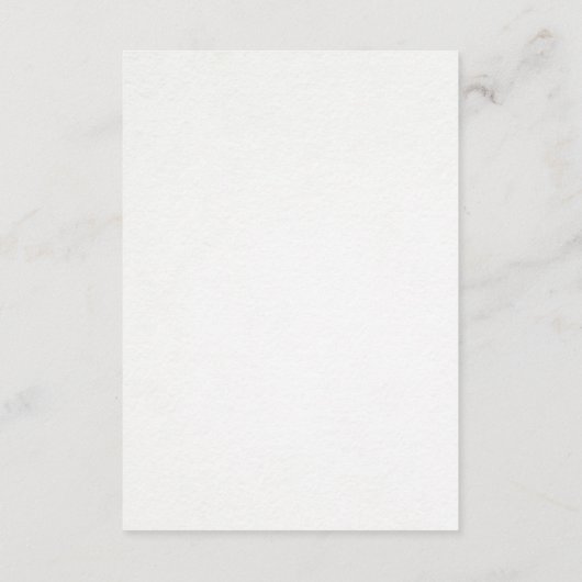 Einfache, moderne Typografie Begleitkarte (Rückseite)