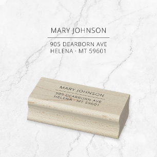 Einfache moderne Typografie Custom Rücksendeadress Gummistempel