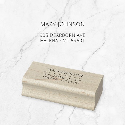 Einfache moderne Typografie Custom Rücksendeadress Gummistempel