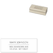 Einfache moderne Typografie Custom Rücksendeadress Gummistempel (Stempel)