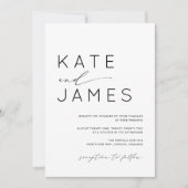 Einfache, moderne Typografie-Einladung Einladung (Vorderseite)