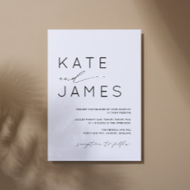 Einfache, moderne Typografie-Einladung Einladung