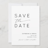 Einfache, moderne Typografie-Einladung Save The Date (Vorderseite)