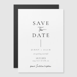 Einfache moderne Typografie Foto-Hochzeit  Magneteinladung