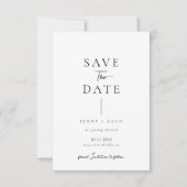 Einfache moderne Typografie Foto-Hochzeit  Save The Date (Vorderseite)