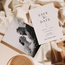 Einfache moderne Typografie Foto-Hochzeit