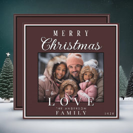 Einfache moderne Typografie Frohe Weihnachten Foto