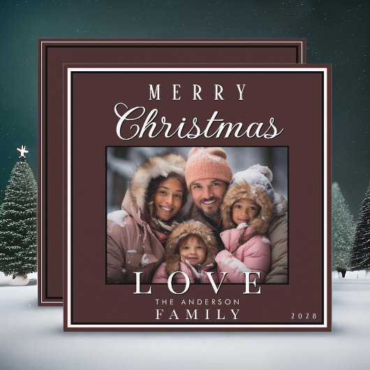 Einfache moderne Typografie Frohe Weihnachten Foto