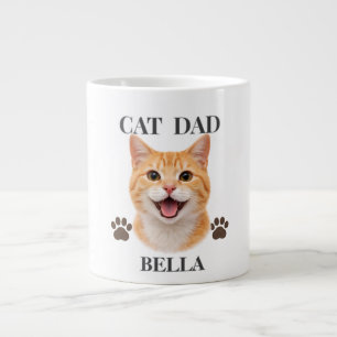 Einfache moderne Typografie für Katzenname und Fot Jumbo-Tasse