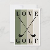 Einfache moderne Typografie Golf Blank Mitteilungskarte (Vorderseite)