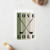 Einfache moderne Typografie Golf Blank Mitteilungskarte (Vorderseite/Rückseite Beispiel)