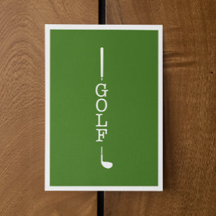 Einfache moderne Typografie Golf Blank Mitteilungskarte