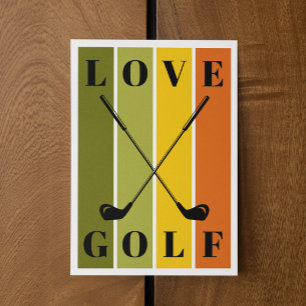 Einfache moderne Typografie Golf Blank Mitteilungskarte