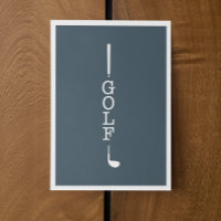 Einfache moderne Typografie Golf Blank