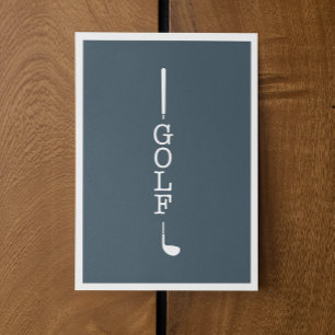 Einfache moderne Typografie Golf Blank Mitteilungskarte