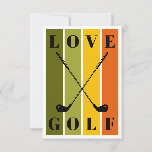Einfache moderne Typografie Golf Blank Mitteilungskarte (Vorderseite)