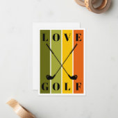Einfache moderne Typografie Golf Blank Mitteilungskarte (Vorderseite/Rückseite Beispiel)