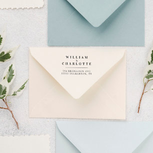 Einfache moderne Typografie-Hochzeitsstiftung - Rü Permastempel