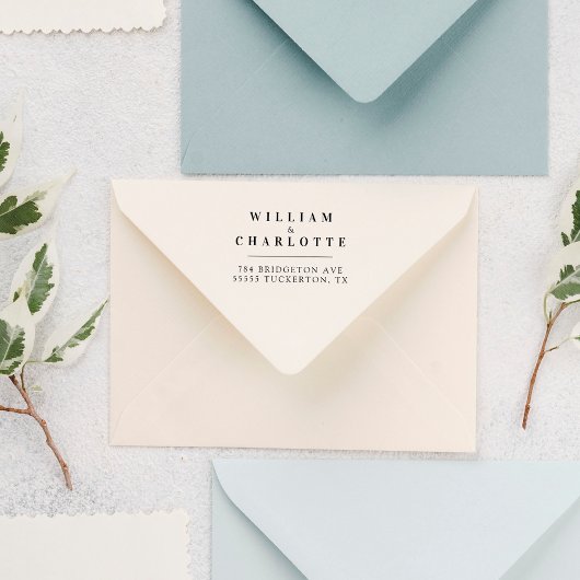 Einfache moderne Typografie-Hochzeitsstiftung - Rü Permastempel