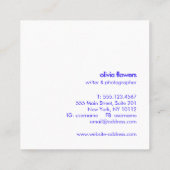 Einfache moderne Typografie Light Pink Quadratische Visitenkarte (Rückseite)