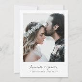 Einfache moderne Typografie, maßgeschneidertes Fot Save The Date (Vorderseite)