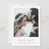 Einfache moderne Typografie, maßgeschneidertes Fot Save The Date (Vorderseite)