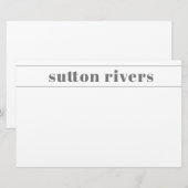Einfache moderne Typografie Name Briefpapier (Vorne/Hinten)