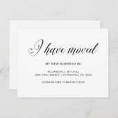 Einfache moderne Typografie | Neue Adresse Ankündigungspostkarte (Vorne/Hinten)