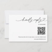 Einfache moderne Typografie QR-Code Bitte antworte RSVP Karte (Vorderseite)