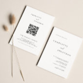 Einfache moderne Typografie QR Code Hochzeit Einladung