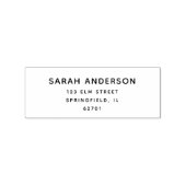 Einfache moderne Typografie-Rücksendeadresse Gummistempel (Prägung)