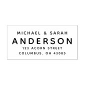 Einfache moderne Typografie-Rücksendeadresse Permastempel (Design)