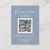 Einfache moderne UAWG mit QR-Code | Dusty Blue Begleitkarte (Vorderseite)