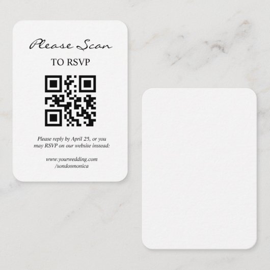 Einfache moderne UAWG mit QR-Code-Einschließkarte Begleitkarte (Vorne/Hinten)