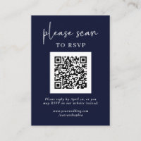 Einfache moderne UAWG mit QR-Code | Navy Blue