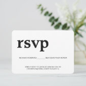 Einfache moderne UAWG ohne Mailing Reservierung RSVP Karte (Stehend Vorderseite)