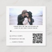 Einfache moderne UAWG Wedding Foto QR Code Antwort Begleitkarte (Rückseite)