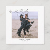 Einfache moderne UAWG Wedding Foto QR Code Antwort Begleitkarte (Vorderseite)