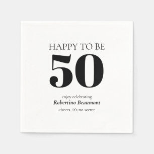 Einfache moderne Überraschung 50. Geburtstagsfeier Serviette