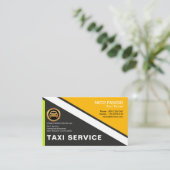 Einfache moderne, übersichtliche Berufliche Taxi Visitenkarte (Stehend Vorderseite)