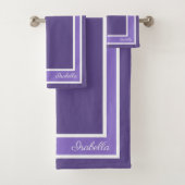 Einfache moderne Ultra-Violet Badhandtuch Set (Insitu)