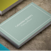 Einfache, moderne, umkehrbare, weiße und grüne Gre Visitenkarte