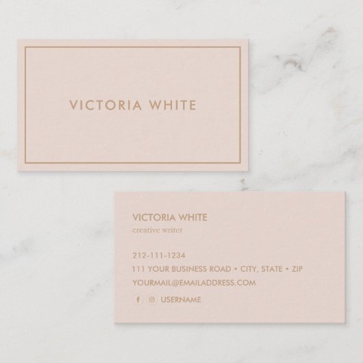 Einfache, moderne und einzigartige Berufliche Bläs Visitenkarte (Vorne/Hinten)