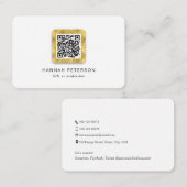 Einfache, moderne und elegante Goldnetzwerke QR-Co Visitenkarte (Vorne/Hinten)