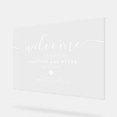 Einfache, moderne und elegante Hochzeitsempfehlung Acrylschild (Winkel)