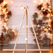 Einfache, moderne und elegante Hochzeitsempfehlung Acrylschild