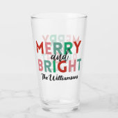 Einfache, moderne und helle Textname Glas (Rückseite)